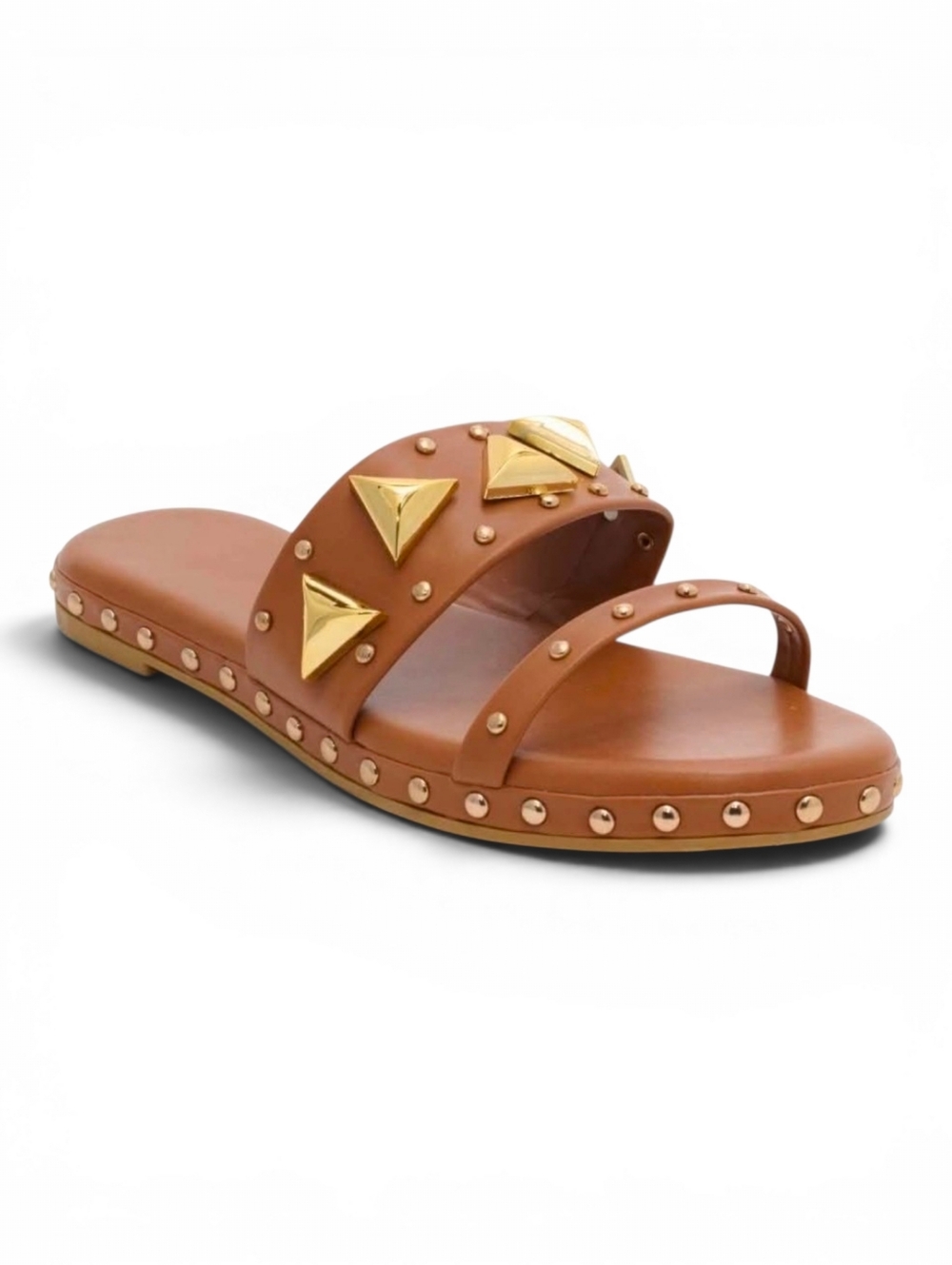 Tan Double Strap Sandals